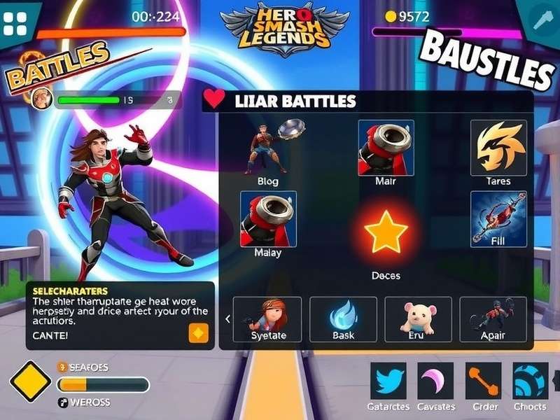 Hero Smash Legends gameplay screenshot showing character battles